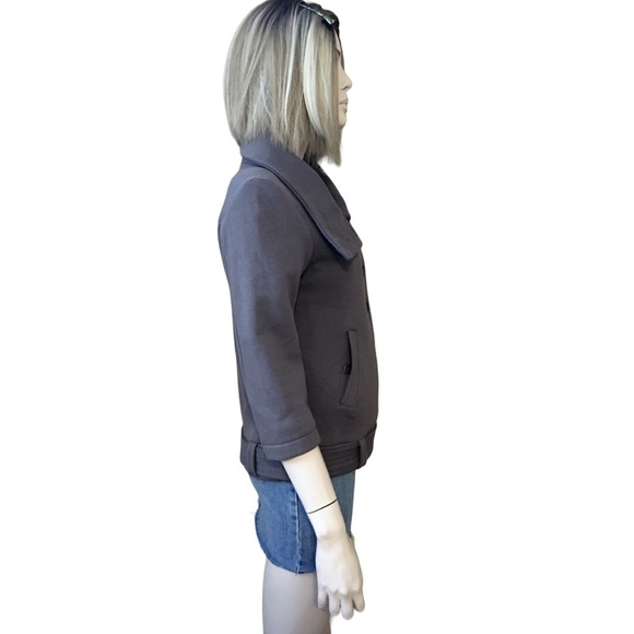 ARITZIA Community Asymmetrical Button Down Buckled Moto Bomber Jacket Mauve - Picture 5 of 16